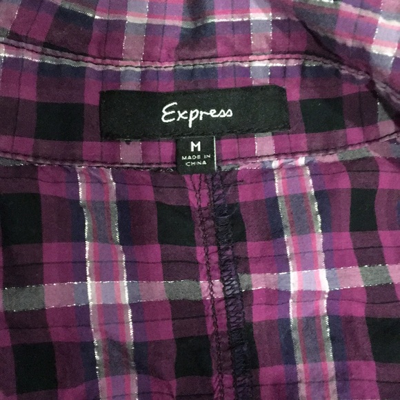 Express Plaid Button Down - Picture 3 of 3